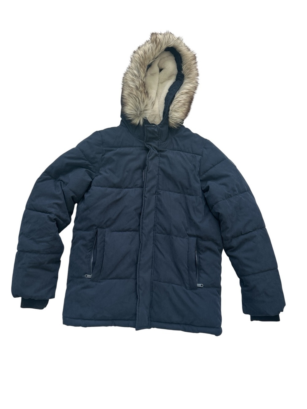 abercrombie kids Navy Hooded Puffer
